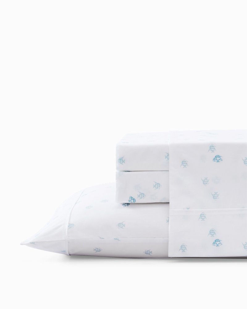 Tommy Bahama | Angel Fish 4-Piece King Sheet Set / Blue