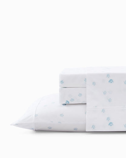 Tommy Bahama | Angel Fish 4-Piece King Sheet Set / Blue