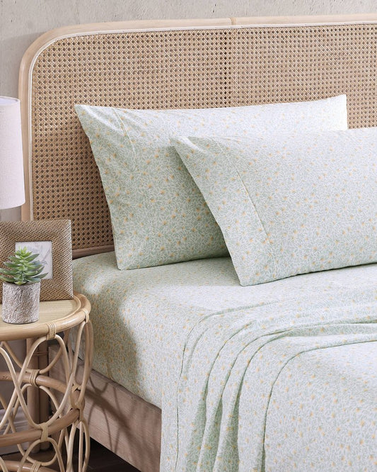 Tommy Bahama | Crane Flower 4-Piece Queen Sheet Set / Green