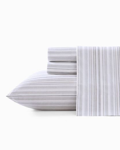 Tommy Bahama | Kahanu Stripe 4-Piece Queen Sheet Set / Grey