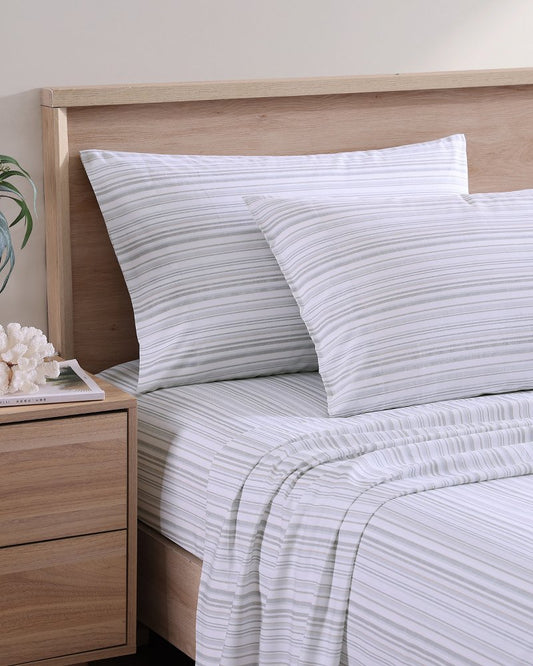 Tommy Bahama | Kahanu Stripe 4-Piece King Sheet Set / Grey