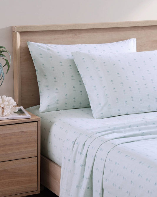 Tommy Bahama | Kew Palms 4-Piece Queen Sheet Set / Blue/Silver