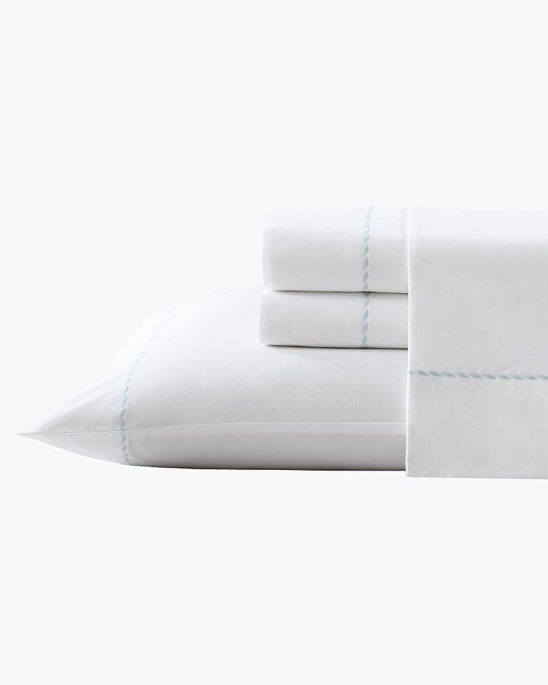 Tommy Bahama | Solid 4-Piece King Sheet Set - Blue / White/Blue