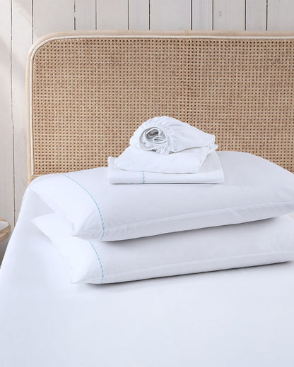 Tommy Bahama | Solid 4-Piece King Sheet Set - Blue / White/Blue