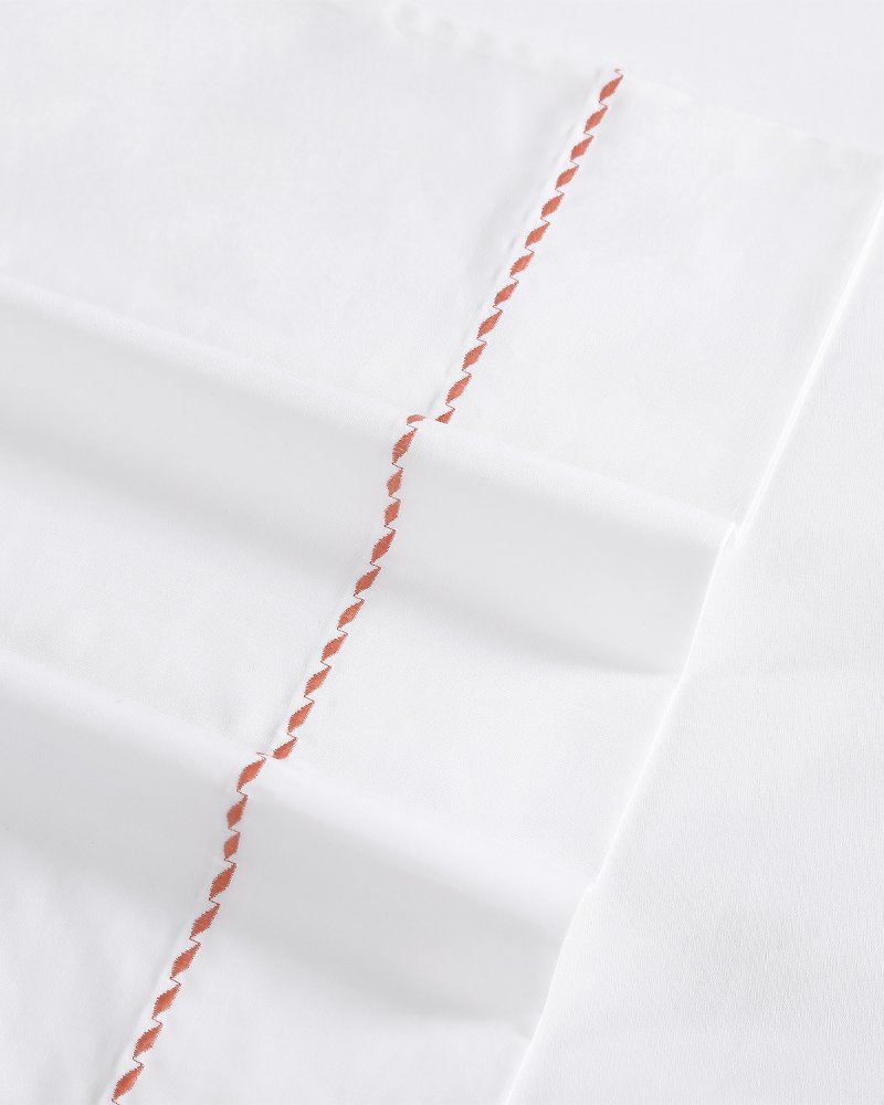 Tommy Bahama | Solid 4-Piece Queen Sheet Set - Orange / Orange Flame/White