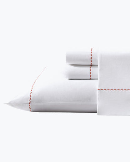Tommy Bahama | Solid 4-Piece King Sheet Set - Orange / Orange Flame/White