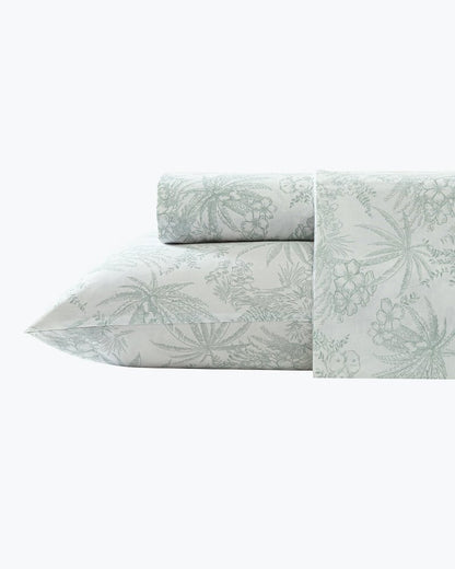 Tommy Bahama | Pen and Ink 4-Piece Queen Sheet Set / Spring Green