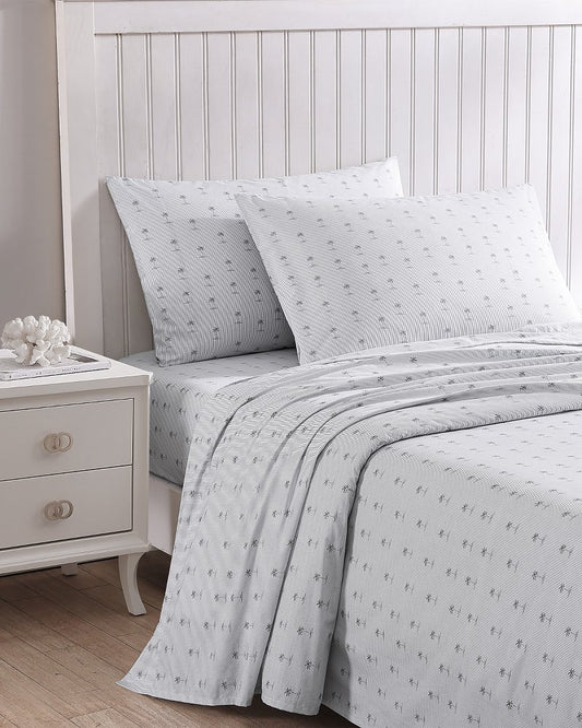 Tommy Bahama | Kew Palms 4-Piece Queen Sheet Set / Grey