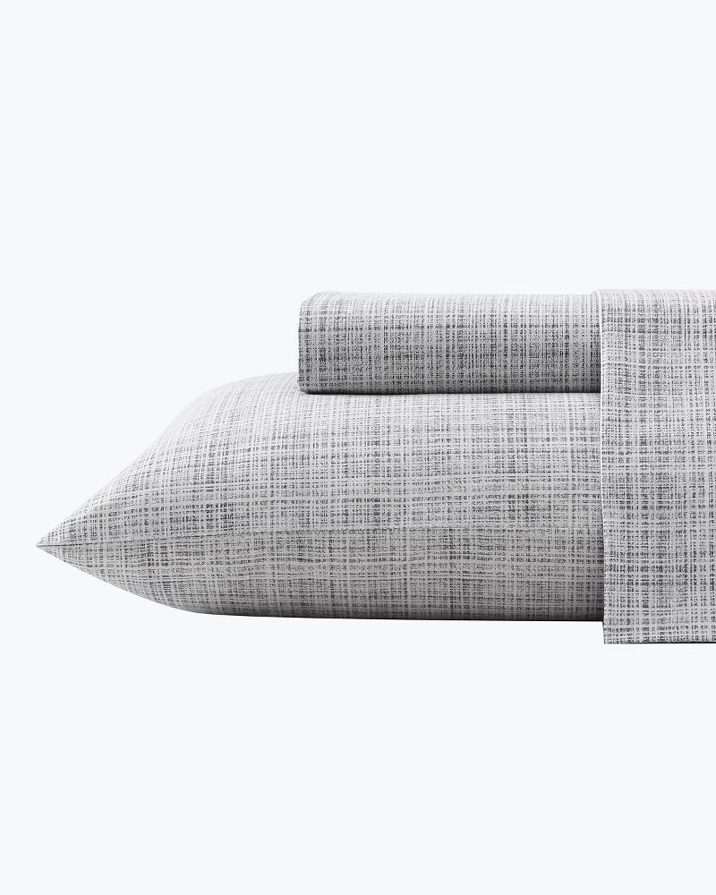 Tommy Bahama | Raffia Linen Queen Sheet Set / Grey