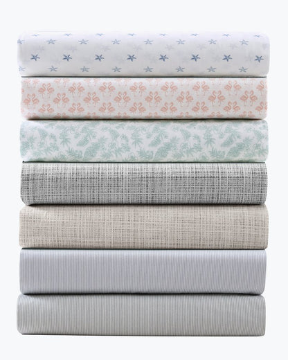 Tommy Bahama | Raffia Linen Queen Sheet Set / Grey