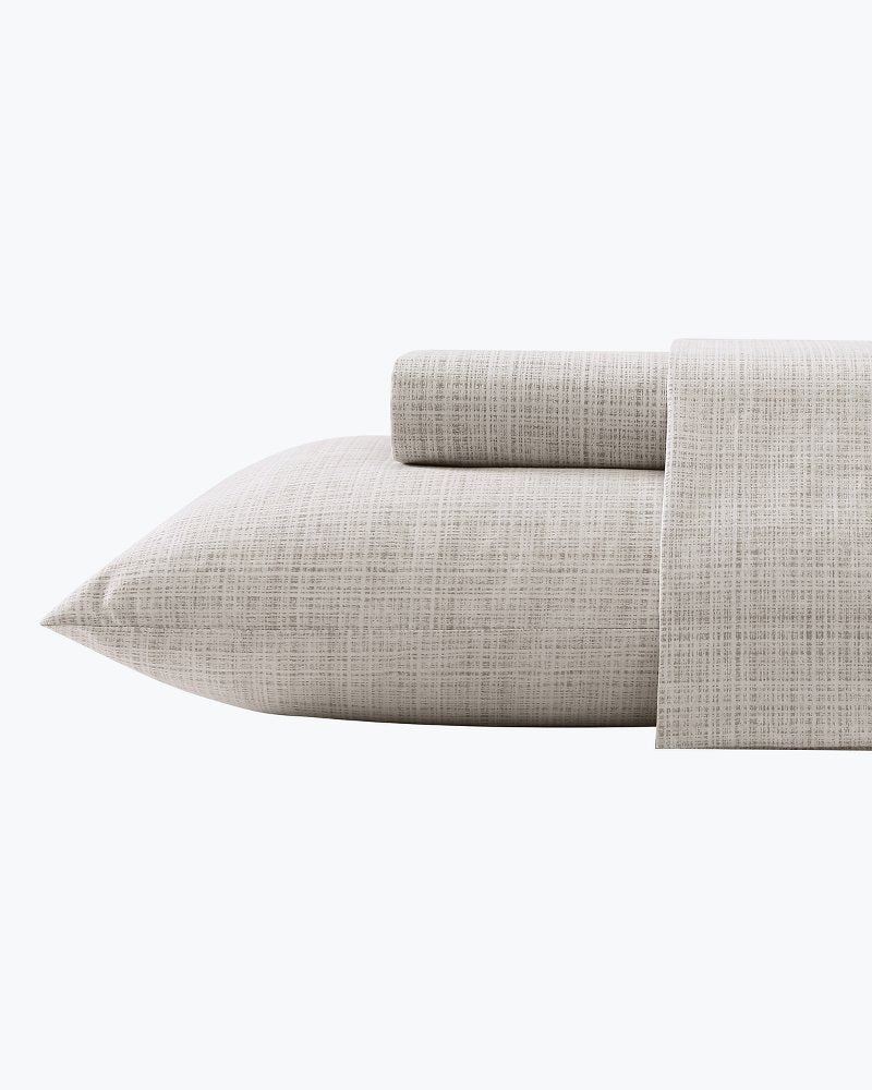 Tommy Bahama | Raffia Linen Queen Sheet Set / Khaki