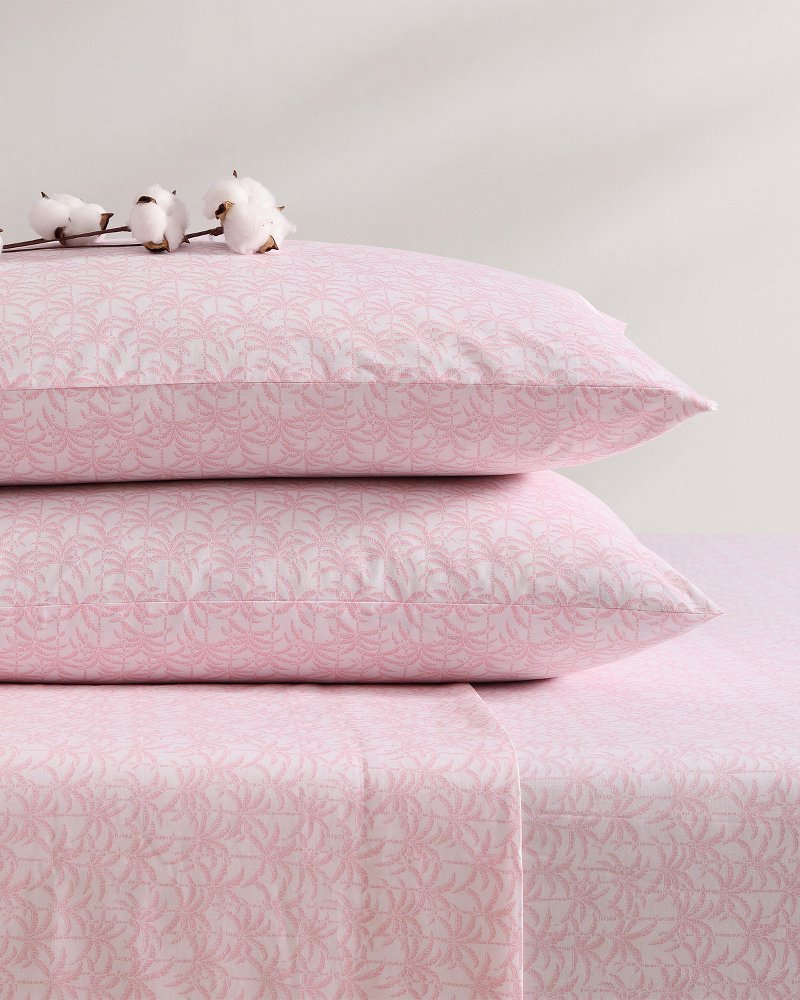 Tommy Bahama | Lovely Palms 4-Piece Queen Sheet Set / Pink