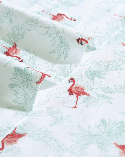 Tommy Bahama | Flamingo Santa 4-Piece Queen Sheet Set / Red/Green