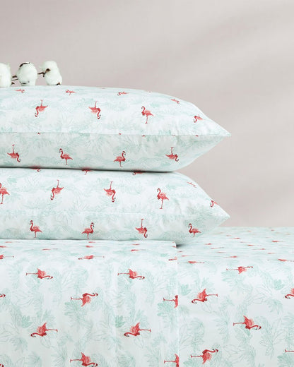 Tommy Bahama | Flamingo Santa 4-Piece King Sheet Set / Red/Green