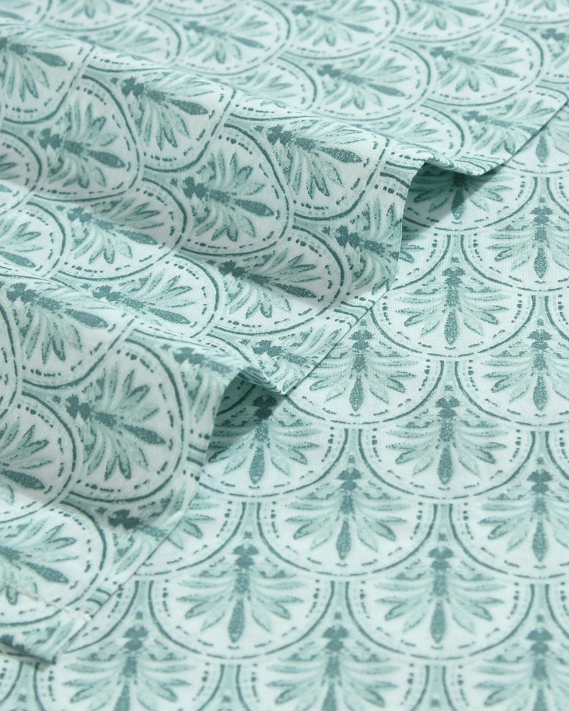 Tommy Bahama | Coastal Batik Green 4-Piece Queen Sheet Set / Spring Green