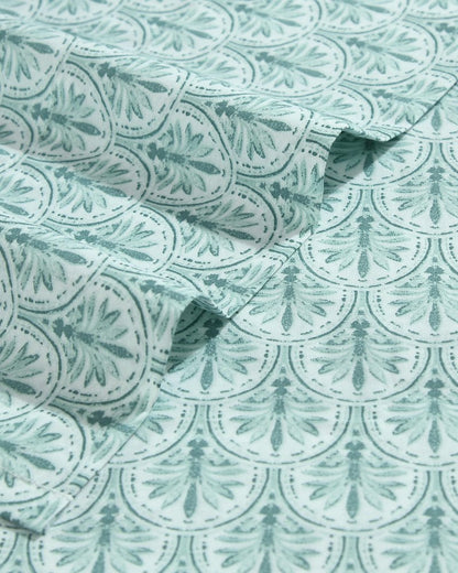 Tommy Bahama | Coastal Batik Green 4-Piece Queen Sheet Set / Spring Green