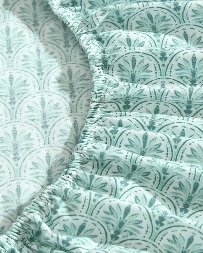 Tommy Bahama | Coastal Batik Green 4-Piece King Sheet Set / Spring Green