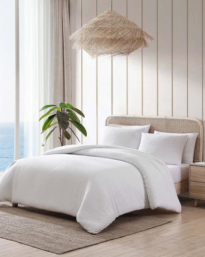 Tommy Bahama | Wicker Woven 3-Piece Full/Queen Comforter Set / White