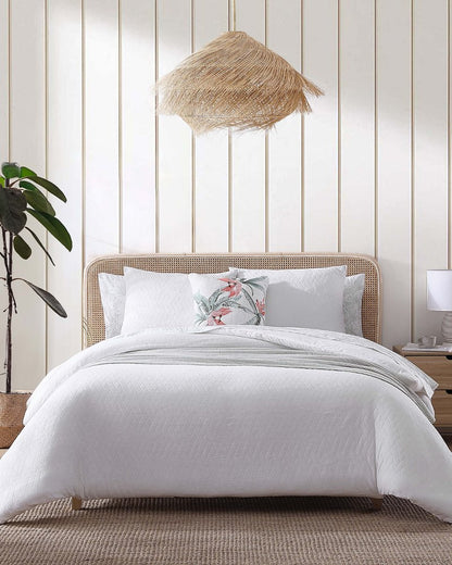 Tommy Bahama | Wicker Woven 3-Piece King Comforter Set / White