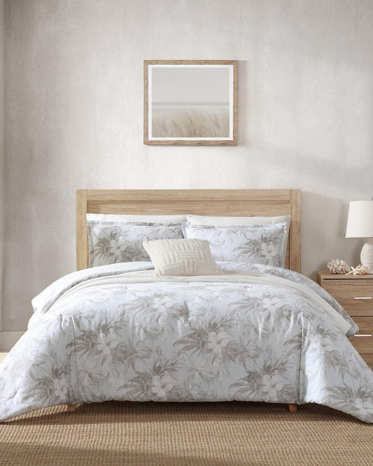 Tommy Bahama | Beachway Blooms 3-Piece Full/Queen Comforter Set / Grey
