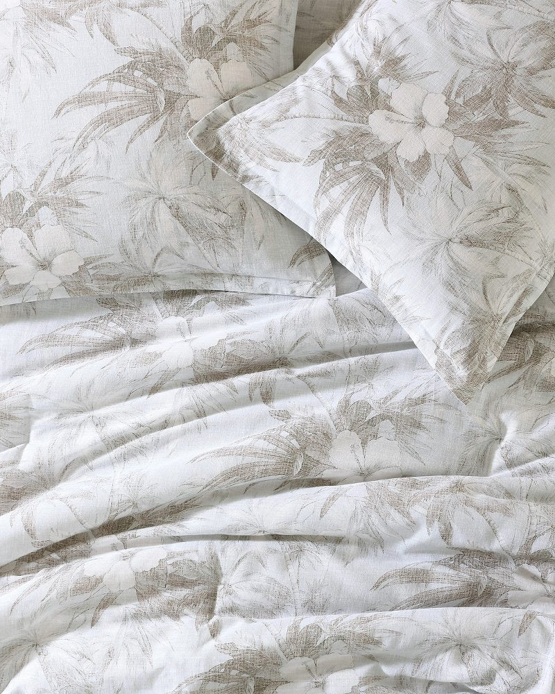 Tommy Bahama | Beachway Blooms 3-Piece Full/Queen Comforter Set / Grey
