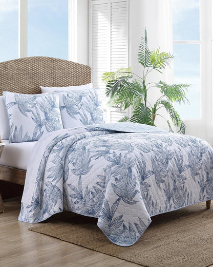 Tommy Bahama | Kayo 3-Piece Full/Queen Quilt Set / Blue
