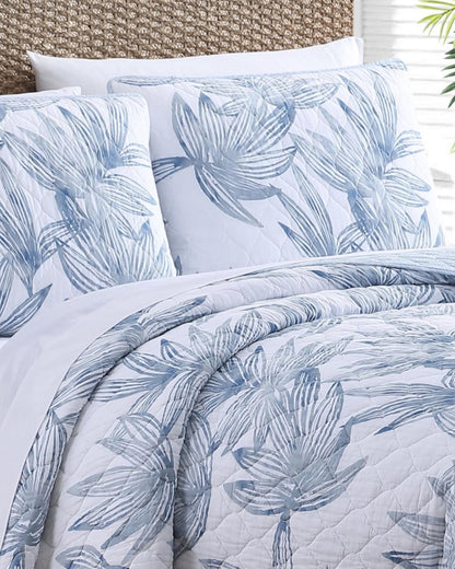 Tommy Bahama | Kayo 3-Piece Full/Queen Quilt Set / Blue