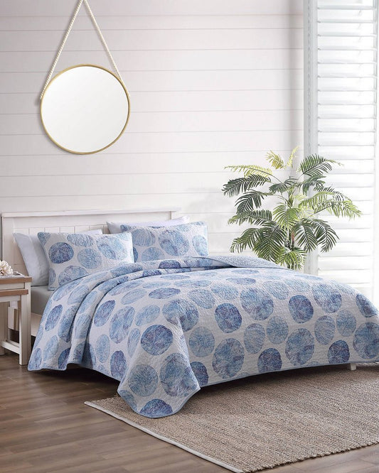 Tommy Bahama | Ocean Isle 2-Piece Twin Quilt Set / Blue