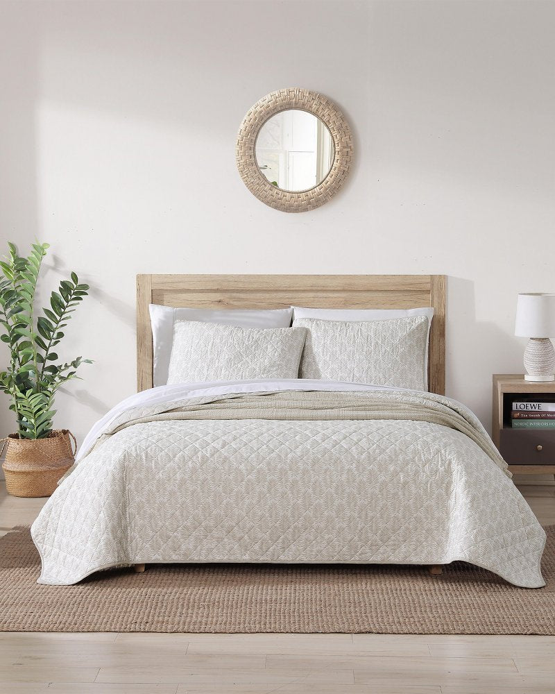 Tommy Bahama | Bahama Fronds Reversible 2-Piece Twin Quilt Set / Brown