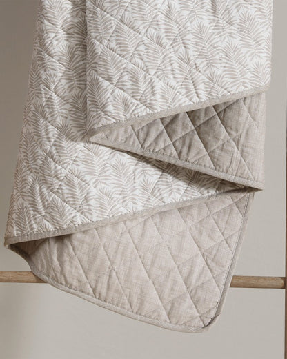 Tommy Bahama | Bahama Fronds Reversible 3-Piece Full/Queen Quilt Set / Brown