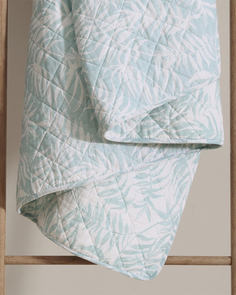 Tommy Bahama | Art of Palms Reversible 3-Piece King Quilt Set / Blue