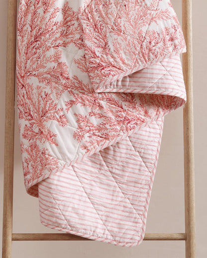Tommy Bahama | Coral Garden Reversible 2-Piece Twin Quilt Set / Orange