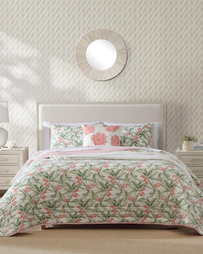 Tommy Bahama | Acapulco Palms Reversible 2-Piece Twin Quilt Set / Green