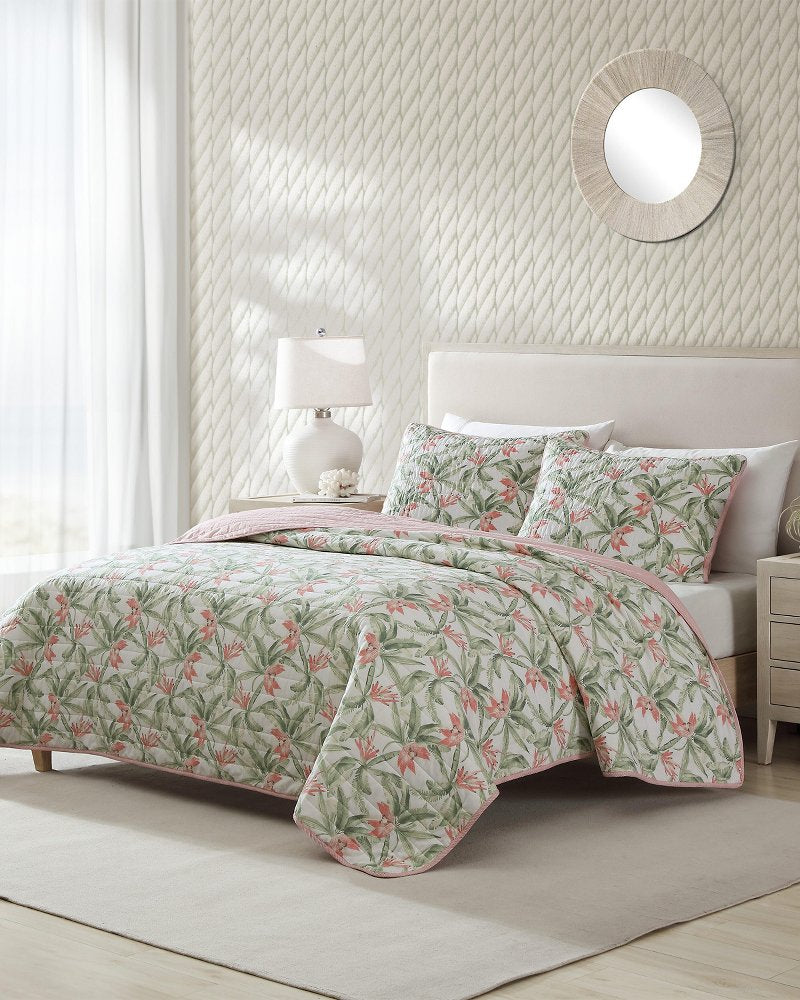 Tommy Bahama | Acapulco Palms Reversible 2-Piece Twin Quilt Set / Green