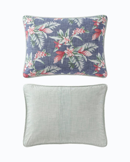 Tommy Bahama | Floral Enchantment Reversible 3-Piece King Quilt Set / Deep Blue