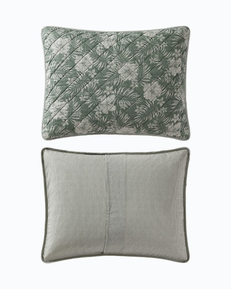 Tommy Bahama | Hibiscus Jungle Reversible 3-Piece Full/Queen Quilt Set / Jungle