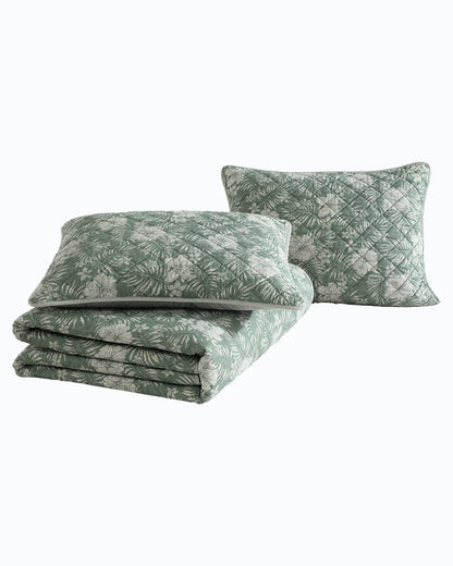 Tommy Bahama | Hibiscus Jungle Reversible 3-Piece King Quilt Set / Jungle
