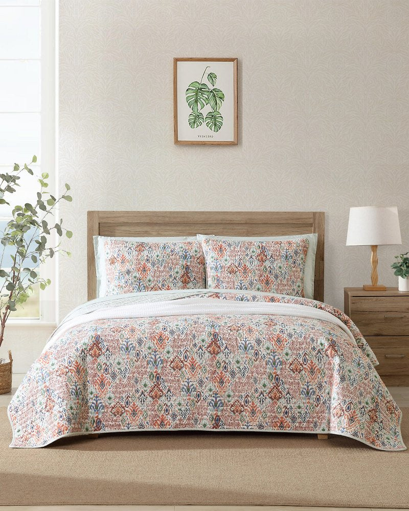 Tommy Bahama | Ikat Tropics Reversible 3-Piece King Quilt Set / Multicolor