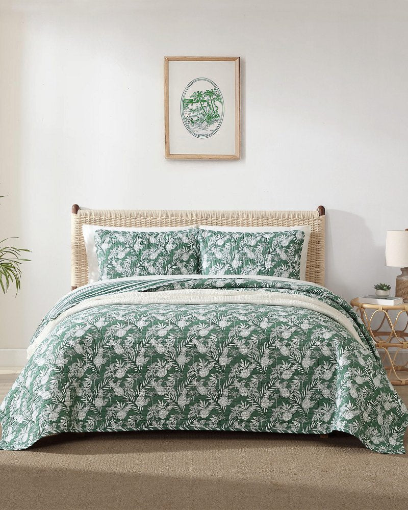 Tommy Bahama | Pineapple Venture 3-Piece King Quilt Set / Green