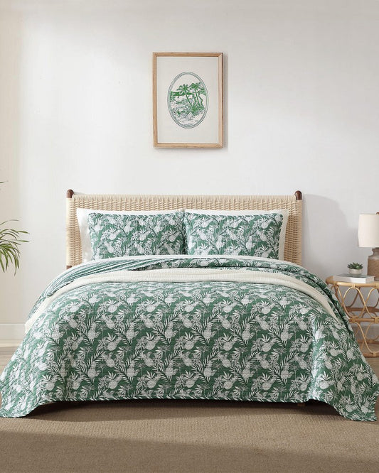 Tommy Bahama | Pineapple Venture 3-Piece King Quilt Set / Green