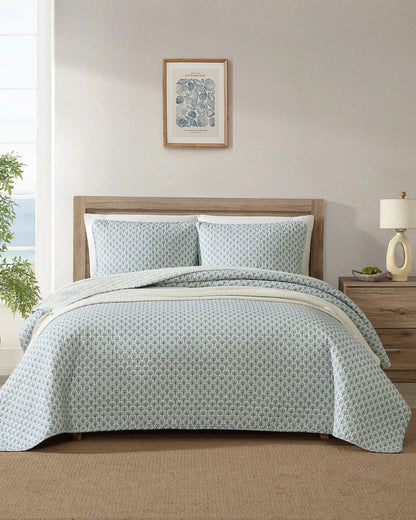 Tommy Bahama | Coastal Batik 3-Piece King Quilt Set / Spring Green