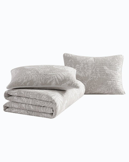 Tommy Bahama | Jungle Toile Reversible 3-Piece King Quilt Set / Beige