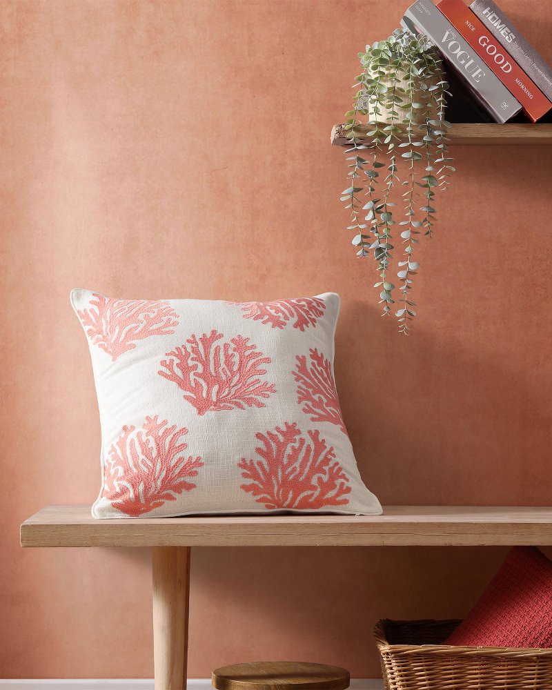 Tommy Bahama | Coral Island Decorative Pillow / Coral
