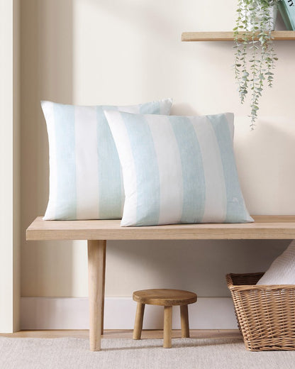 Tommy Bahama | Awning Stripe Blue Decorative Pillow / Blue
