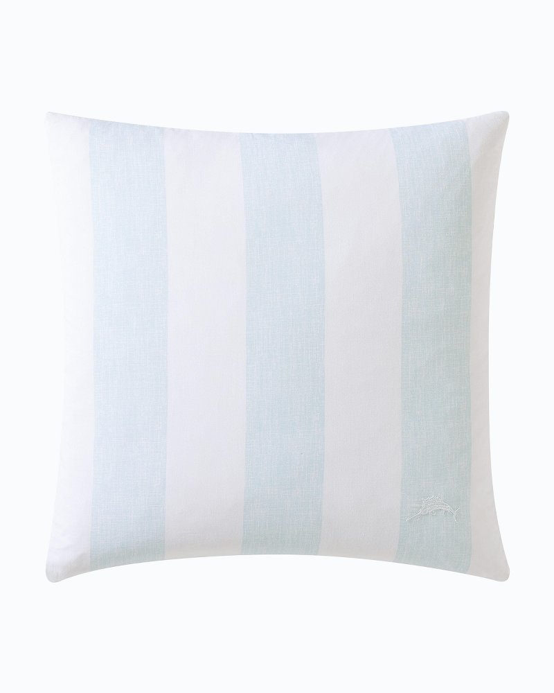 Tommy Bahama | Awning Stripe Blue Decorative Pillow / Blue