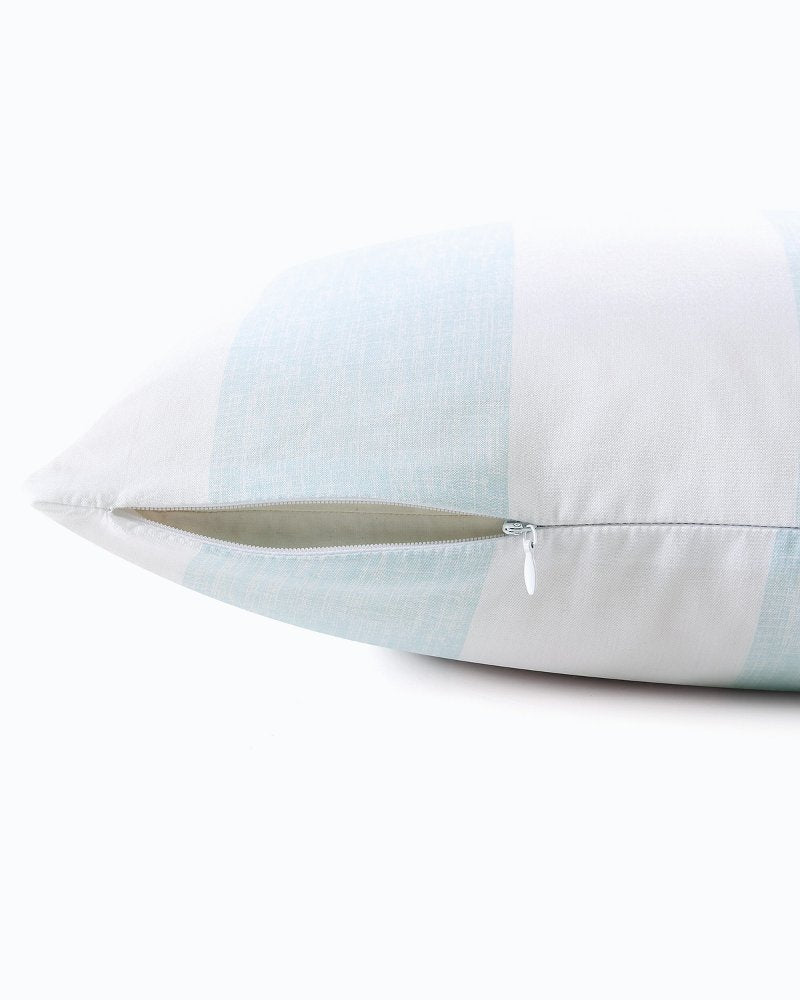 Tommy Bahama | Awning Stripe Blue Decorative Pillow / Blue