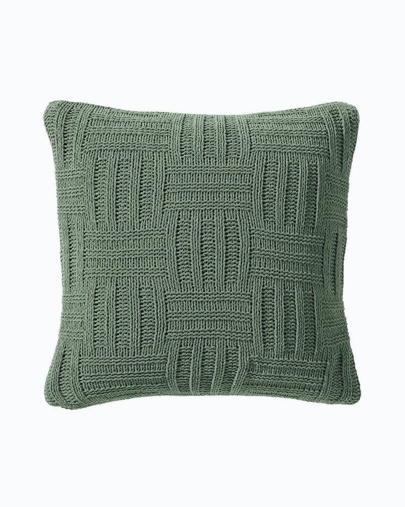 Tommy Bahama | Chain Basket Decorative Pillow / Green