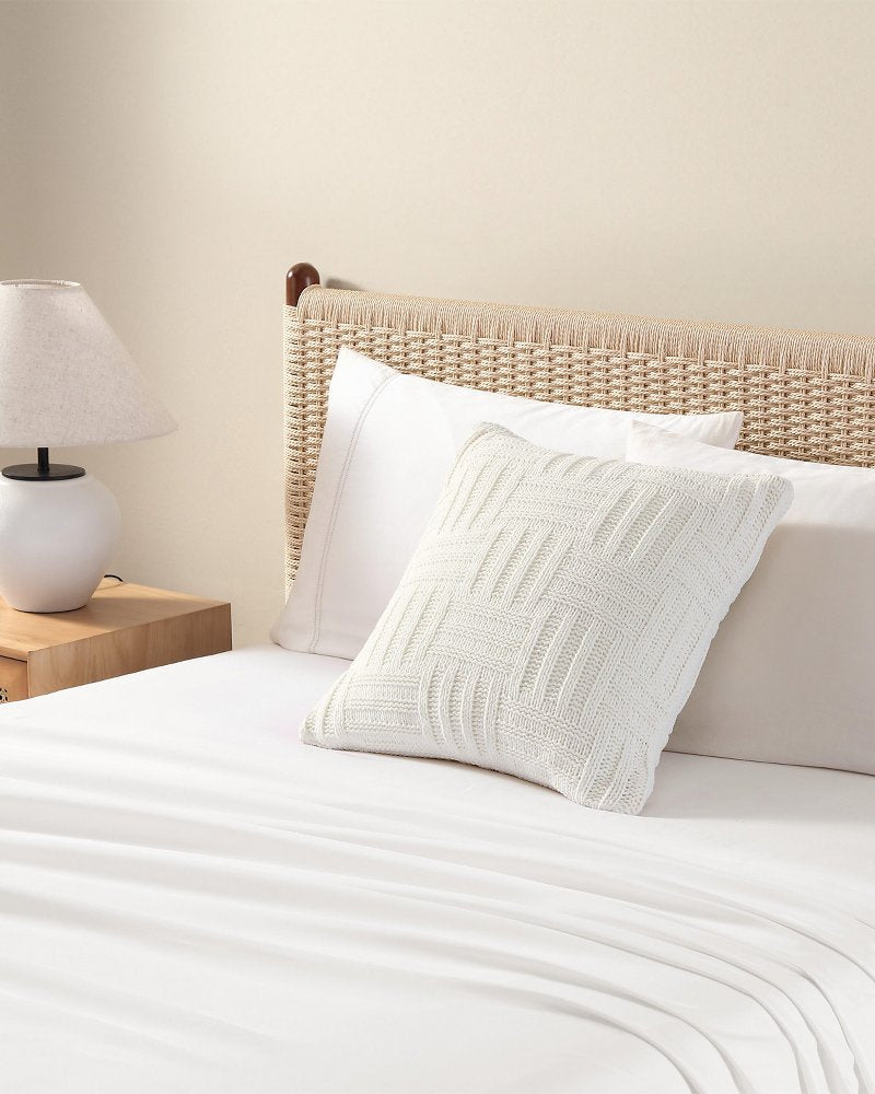 Tommy Bahama | Chain Basket Decorative Pillow / White Sands