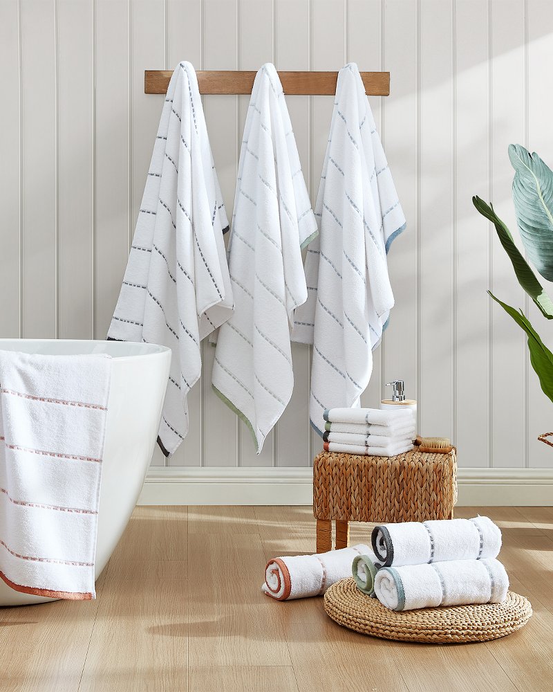 Tommy Bahama | Ridley Blue 3-Piece Towel Set / Steel Blue