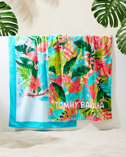Tommy Bahama | Flocktail Club & Fiesta Jungle Beach Towels - Set of 2 / Multicolor